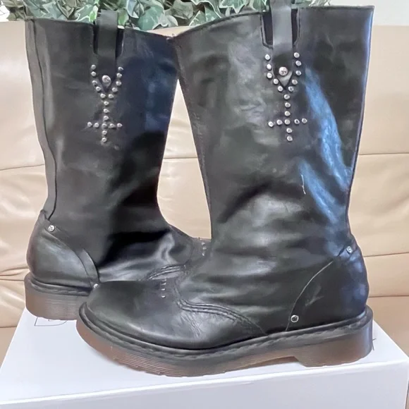 COPY - Dr Marten's Vintage RARE Boots Women's Alexia Mid Calf Black Leather - Picture 11 of 11